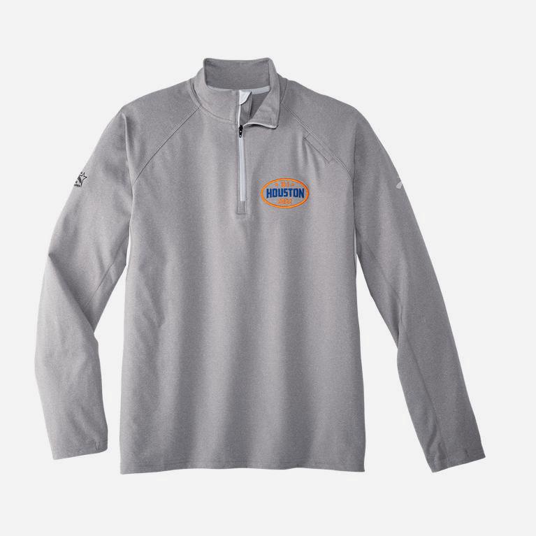 Brooks Houston22 Dash 1/2 Zip Australia - Men's Long Sleeve Running Shirt - Heather Ash/13.1 Houston